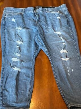 torrid Ripped Medium Blue Skinny Jeans